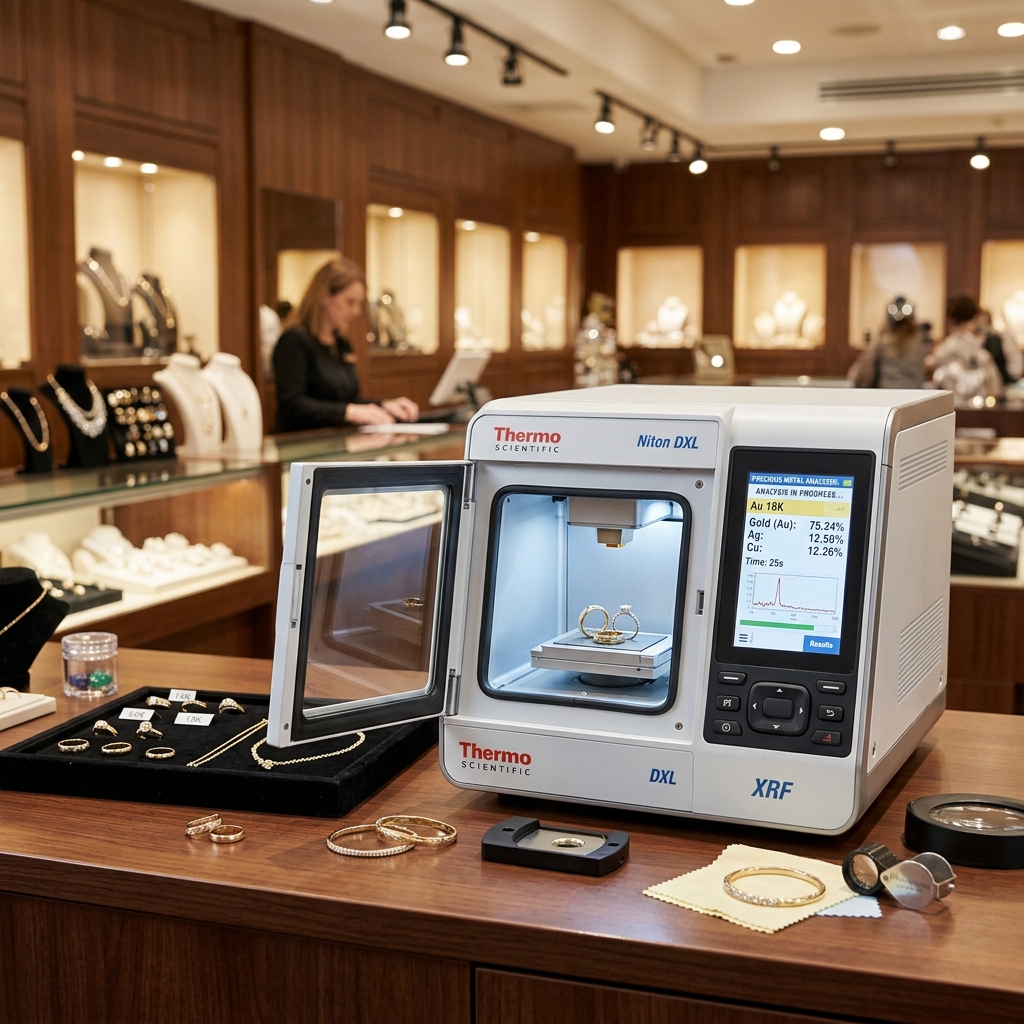 Niton DXL precious metal analyzer in jewellery store
